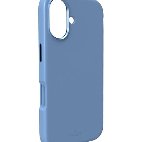 Coque en silicone liquide Pure Icon Mag Pro pour iPhone 17, compatible MagSafe, avec protection de l'appareil photo et boutons en aluminium - Bleue (1/2)
