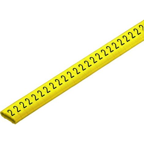 Weidmüller Kabelmarkierer Zahl 2 gelb 2,5-16 CLI M2-4GE/SW CD 500 Stk