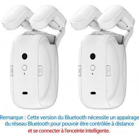 Moteur de rideau connecté pour tringle romaine double ouverture Bluetooth blanc blanc réf 5785 30 × 20 × 10 cm 1,4 kg – Livraison gratuite