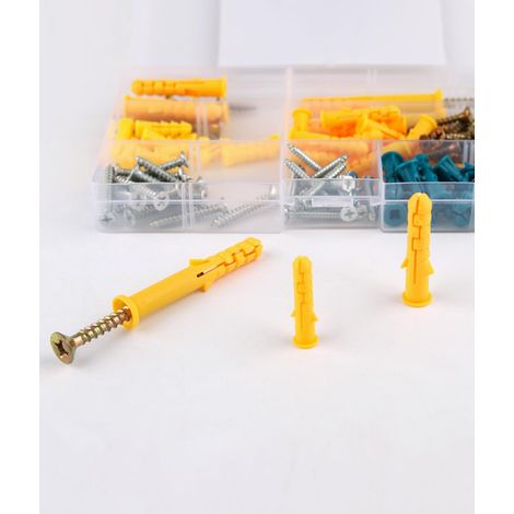 Assortiment de vis et chevilles pour cloisons sèches, kit de suspension murale 100 pièces (1/3)