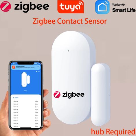 Capteurs Zigbee pour portes et fenêtres - systèmes d'alarme de sécurité intelligents pour la maison capables de détecter l'état ouvert/fermé des portes. (1/5)