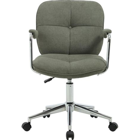 Wahson Office Chair Chenille, Swivel Computer Desk Chair with Armrests Height Adjustable for Home Office/Study Room, Green