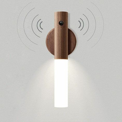 Vintage-Wandleuchte aus Holz mit Batteriebetrieb und LED-Nachtlicht für Kinder und Babys (1/5)