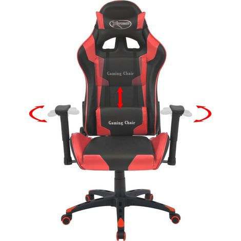 Maison Exclusive - Bürostuhl Gaming-Stuhl Neigbar Kunstleder Rot