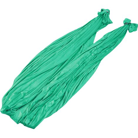 Hamac aérien d'intérieur en soie et Polyester élastique doux, balançoire pour Fitness, acrobatie, méditation, vert (1/5)