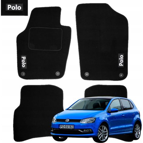 Tapis en velours pour Volkswagen Polo V 2009-2017 - Tapis en velours brodés B