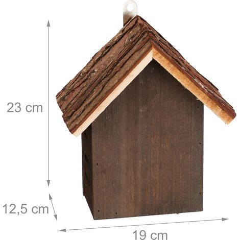 Hotel de insectos diseño práctico jardín balcón con apertura de solapa 30 x 20 x 15 cm en madera natural 130015186 (1/4)