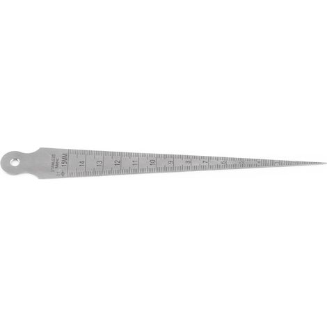 Jauge conique en acier inoxydable 1-15 mm, échelle d'ouverture, coin, trou de palpeur, mesure métrique/impériale (1/5)