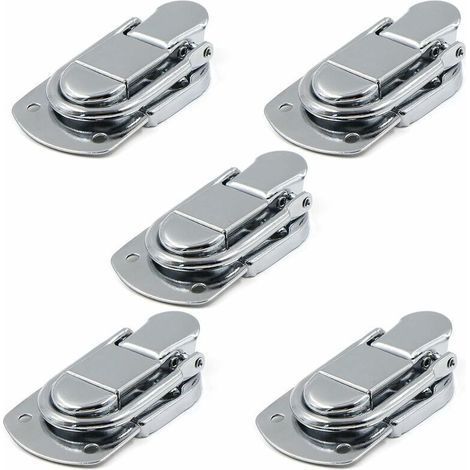 Fermeur à Levier en Acier Inoxydable – Loquet à Bascule pour Coffret Cadeau, Tiroir, Armoire, Trousse Médicale et Coffre à Outils – Lot de 5 (1/5)