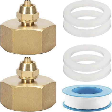 1/4-Zoll-Gartenhahnadapter aus Messing für Bewässerungssysteme, robuster Schlauchverbinder. (1/5)
