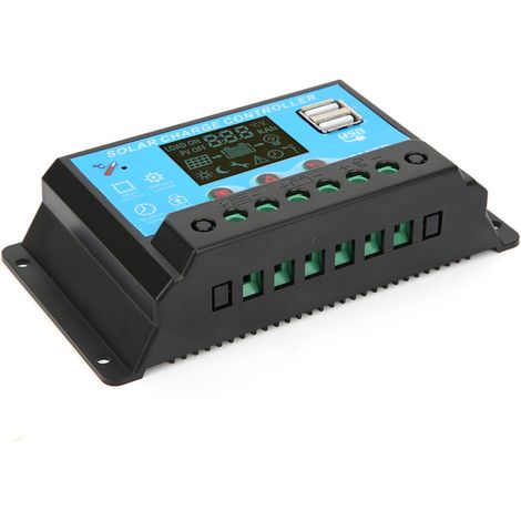 12V/24V Auto-20A-Bleiakku-Solarladeregler mit PWM-Regler und zwei USB-5V-Ausgängen (1/5)