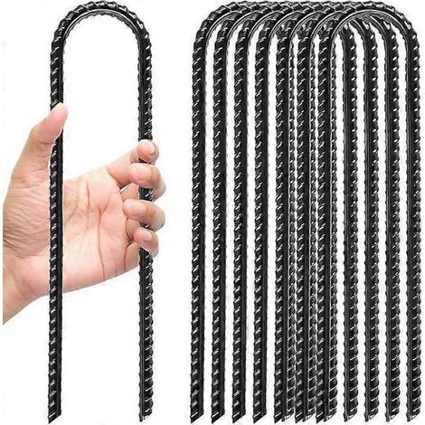 Lot de 8 ancrages au sol pour trampoline (antirouille). piquets de tente de 30 cm de long et 5 cm de large. résistants aux intempéries. (1/5)