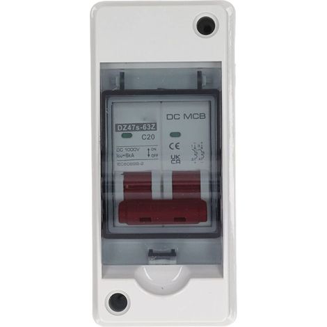 2-poliger Gleichstrom-Leistungsschalter, 1000 V, 20 A, Schutzart IP65, wasserdicht, für Photovoltaikanlagen
