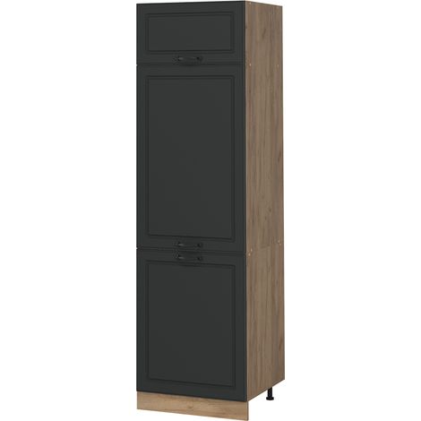 Vorratsschrank R-Line, Anthrazit Landhaus/Goldkraft Eiche, 60 cm, Vicco (1/5)