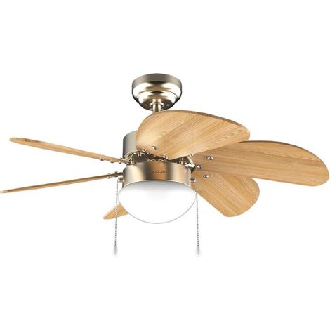 Cecotec Deckenventilator mit Beleuchtung EnergySilence Aero 360 Gold&Wood (1/5)