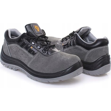 Scarpe da lavoro estive leggere, in pelle, con punta traspirante
