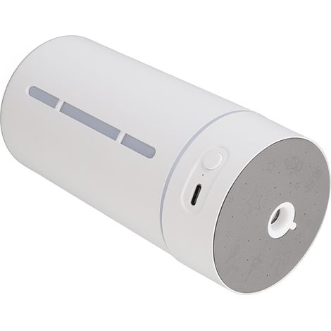 Mini humidificateur 250 ml, rechargeable par USB, avec projecteur lumineux, indicateur de niveau d'eau visible, idéal pour la chambre, le bureau ou la voiture. (1/5)