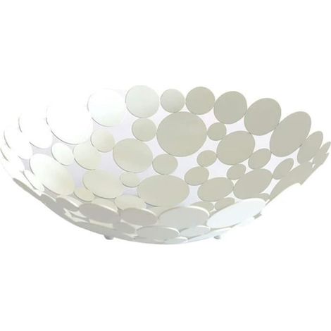 Corbeille à Fruits Design,Fruit Basket,Métal Fruit Bowl métal Panier,bol décoratif pour Porte-fruits Countertop légumes Pain Blanc (1/4)