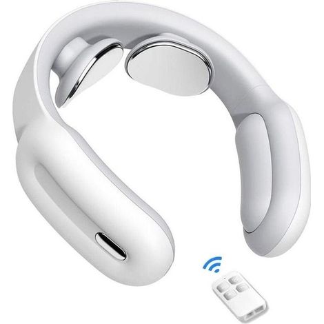 Appareil de massage pour la nuque, massage par impulsions électriques, 3 réglages, 15 modes, réglages intelligents pour le massage de la nuque et des épaules afin de soulager la douleur. (1/5)