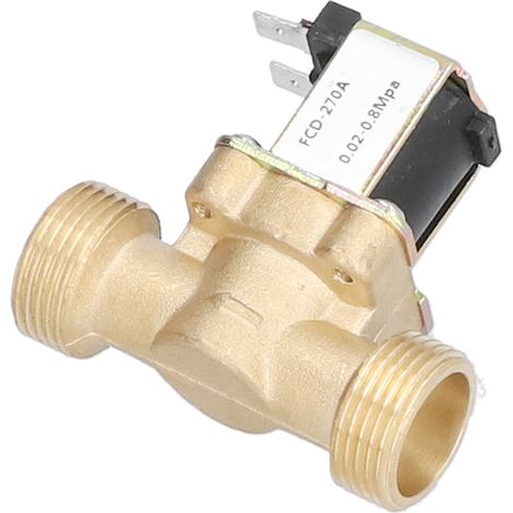 Électrovanne magnétique normalement fermée pour la régulation automatique de l'eau, entrée laiton G1/2" DC 24V avec pression (1/5)