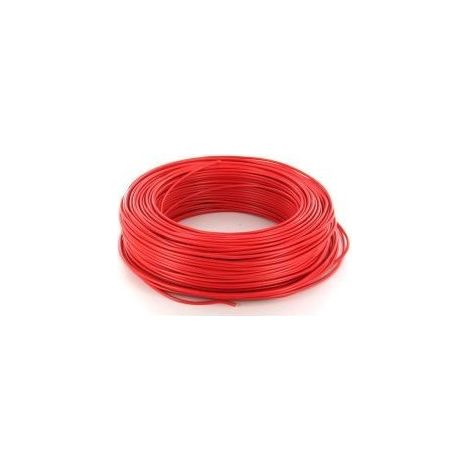 100m de fil 6mm² rouge rigide câble H07V-U (1225201)