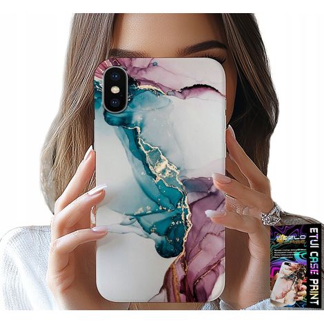 Custodia per iPhone X / XS - elegante custodia femminile effetto marmo (1/5)