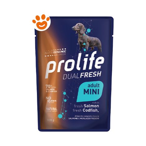 Cane - Dual Fresh Adult Mini Salmone e Merluzzo 100 gr Prolife