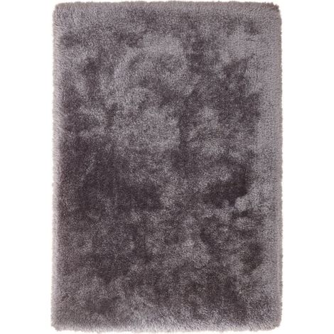 Tapis Shaggy Fait Main "Cosy" Argent 160 x 230 cm (1/4)
