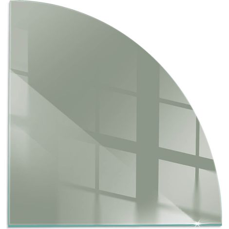 Plaque en verre Cheminée Protecteur de Sol Sous la Cheminée Verre Trempé Protection Thermique Couleur Gris-vert 1/4 100x100 cm (1/5)
