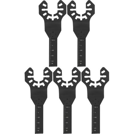 Lame de scie oscillante 10mm, lot de 5, acier rapide, outil de coupe universel à fixation rapide pour ponçage et découpe. (1/5)