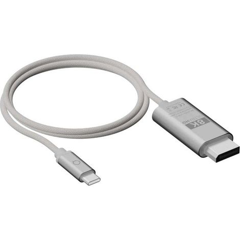 Câble USB-C vers HDMI - LINQ - ProCable - 8K Ultra HD - 2 mètres - Gris clair (1/5)