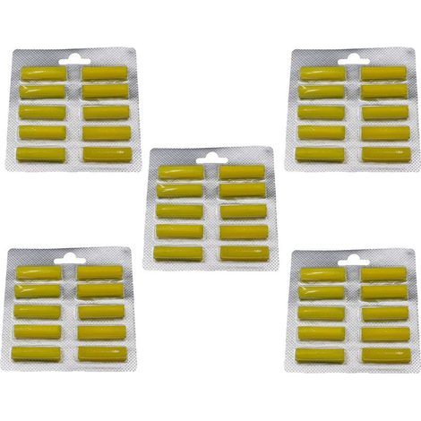 vhbw 50x Bâtonnets parfumés pour aspirateur par ex. compatible avec AEG et de nombreuses marques - Désodorisant citron (1/2)
