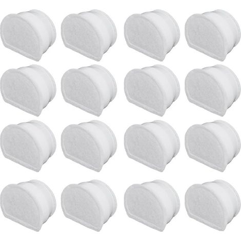 PetSafe - Filtre au Charbon de Rechange pour Fontaine à Eau pour Animaux Drinkwell en Céramique Avalon et Pagoda, 7,5 – 3,7 – 1,8 litres, Bord de ruisseau/de mer, matériel Naturel et sûr, Pack de 16 (1/5)