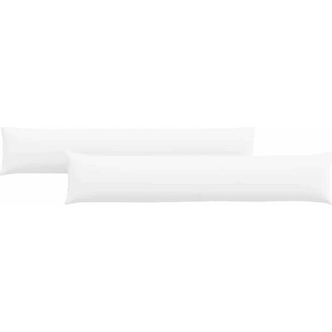 Maison Exclusive - Sofakissen 2 pcs Weiß 200 x 40 cm Stoff