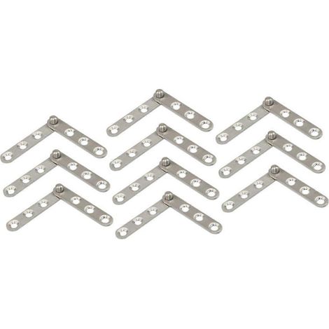 Lot de 10 charnières invisibles en acier à pivot rotatif pour portes de placard (1/5)