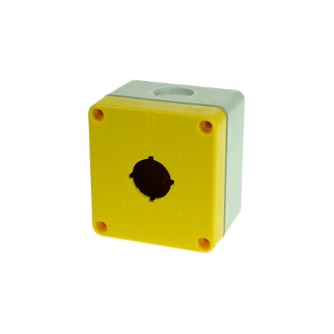 Boite à bouton vide jaune BG1YEL