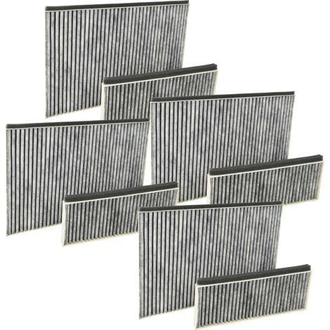 vhbw 8x Filter kompatibel mit Siemens LC91KWP60/02, LC91KWV60/01, LC91KWV60 Dunstabzugshauben - 8x Aktivkohlefilter Grau Weiß