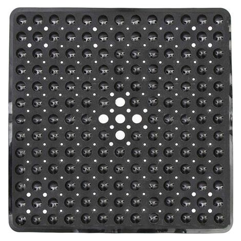 Tapis de douche antidérapant, tapis de bain carré 53 x 53 cm avec ventouses puissantes et trous de drainage, lavable en machine, séchage rapide, anti-moisissure, tapis de bain salle de bain (1/5)