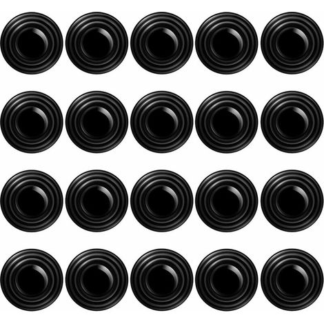 20 pièces paquet de porte amortisseur autocollant en caoutchouc, anti-vibration pads pour porte amortisseur de choc entretoises, pièces de voiture et accessoires pour les collisions de porte (A) (1/5)