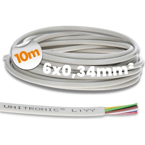 10 m Lapp 0028406 LiYY - Cavo dati 6 x 0,34 mm², cavo di prolunga LED, cavo di saldatura per scheda I, linea dati, cavo di segnale a 6 fili, linea di controllo (1/5)