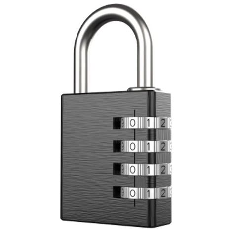 Cadenas à combinaison RS PRO en Aluminium, anse Ø 6mm ( Prix pour 1 )