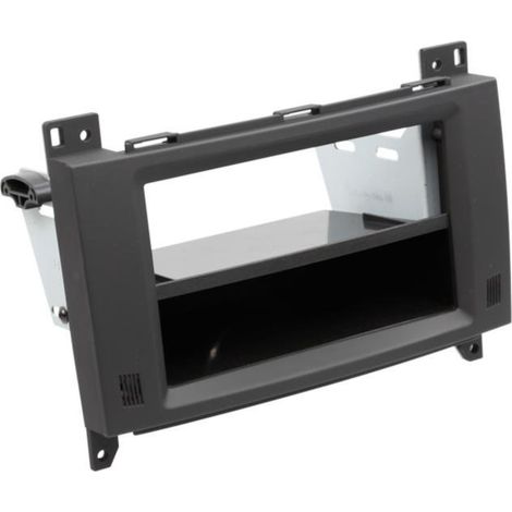 Support autoradio 2Din compatible avec Mercedes Classe A B Vito avec Vide poche Noir