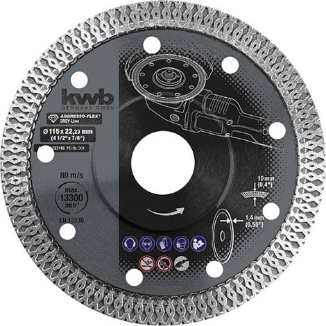 KWB disc diamant porc. 115x1,4mm estilo spir 49727140 , Disco Diamante Porcelanico Spider 115X1,4Mm de la marca Einhell. (1/2)