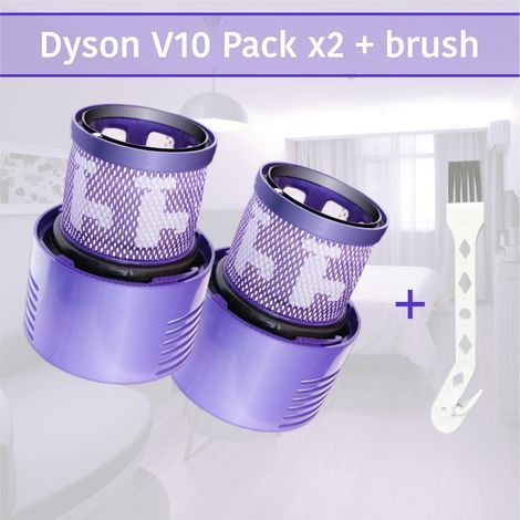Packung mit 2 Ersatz-Staubsaugerfiltern, kompatibel mit Dyson Cyclone V10, Ersatzteilnummer 969082-01 (1/5)