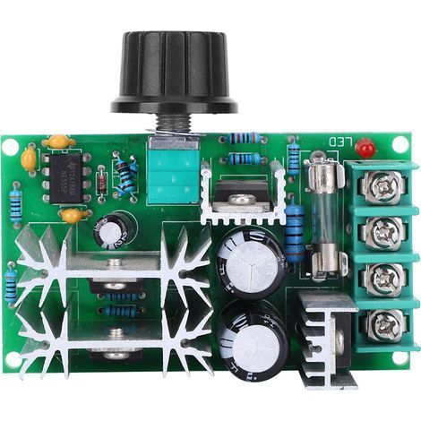 Drehzahlreglermodul für Gleichstrommotoren, PWM-Leistungsregler, 12V/24V/36V/48V 20A Lüfter (1/5)