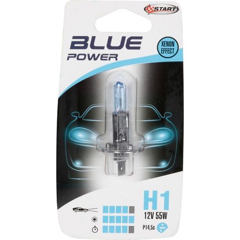 Ampoule Halogène H1 Blue Power Pour éclairage De Voiture 12V 55W P14.5s (1/3)