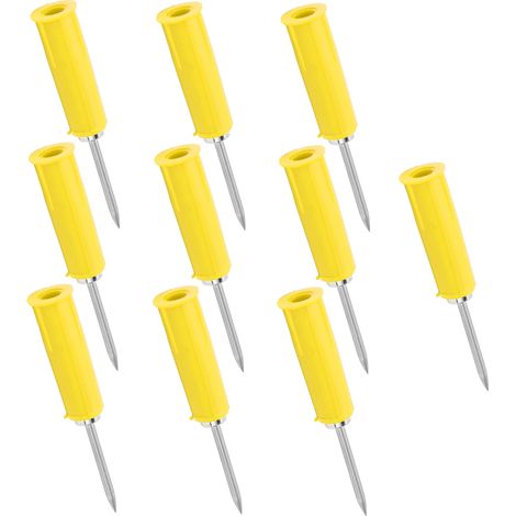 Lot de 10 sondes perçantes pour fil avec fiches bananes 4mm, embouts isolés PVC, adaptateur 2mm/0.08in à 4mm/0.16in, pour multimètre, modèle J.20014, jaune (1/5)