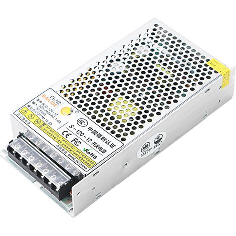 Alimentation à découpage régulée universelle 12 V 10 A AC100-245 V pour ruban LED et caméra de sécurité CCTV