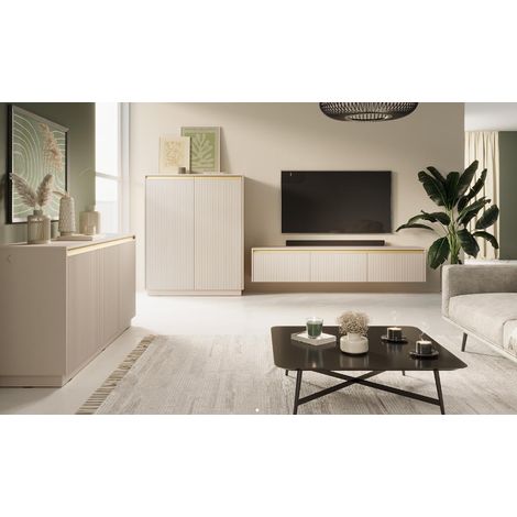 Ensemble meuble TV ROYAL couleur Beige (1/5)