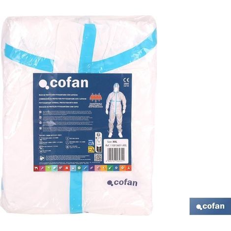 Buzo de protección con capucha, polipropileno, norma EN ISO 27065, talla XXL (1/2)